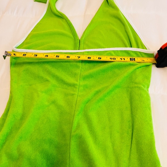 Lime Green Women’s Halter Top Romper - Picture 6 of 6